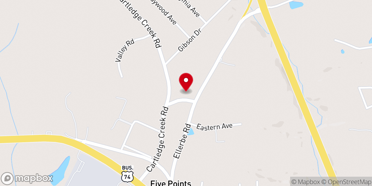 Map showing location of Beverly Hills Baptist Church