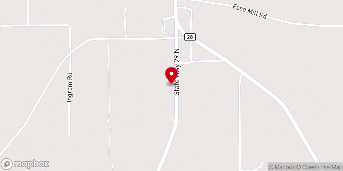 Map showing location of Berean Baptist Church