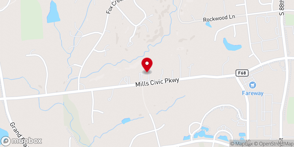 Map showing location of Woodland Hills Community Church