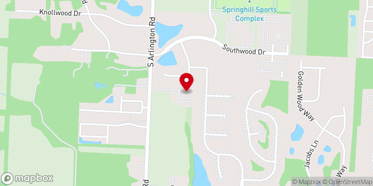 Map showing location of Harmony Springs Christian Church