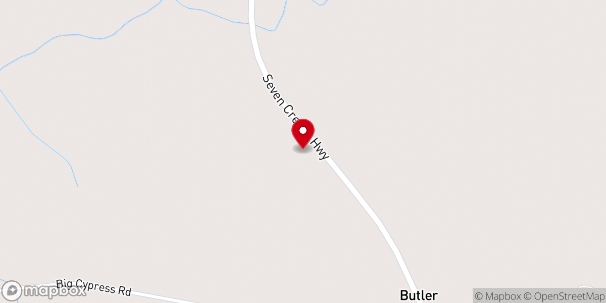 Map showing location of Zion Plain Missionary Baptist Church