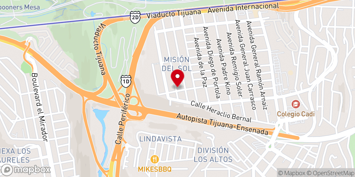 Map showing location of Iglesia Bautista Principe De Paz