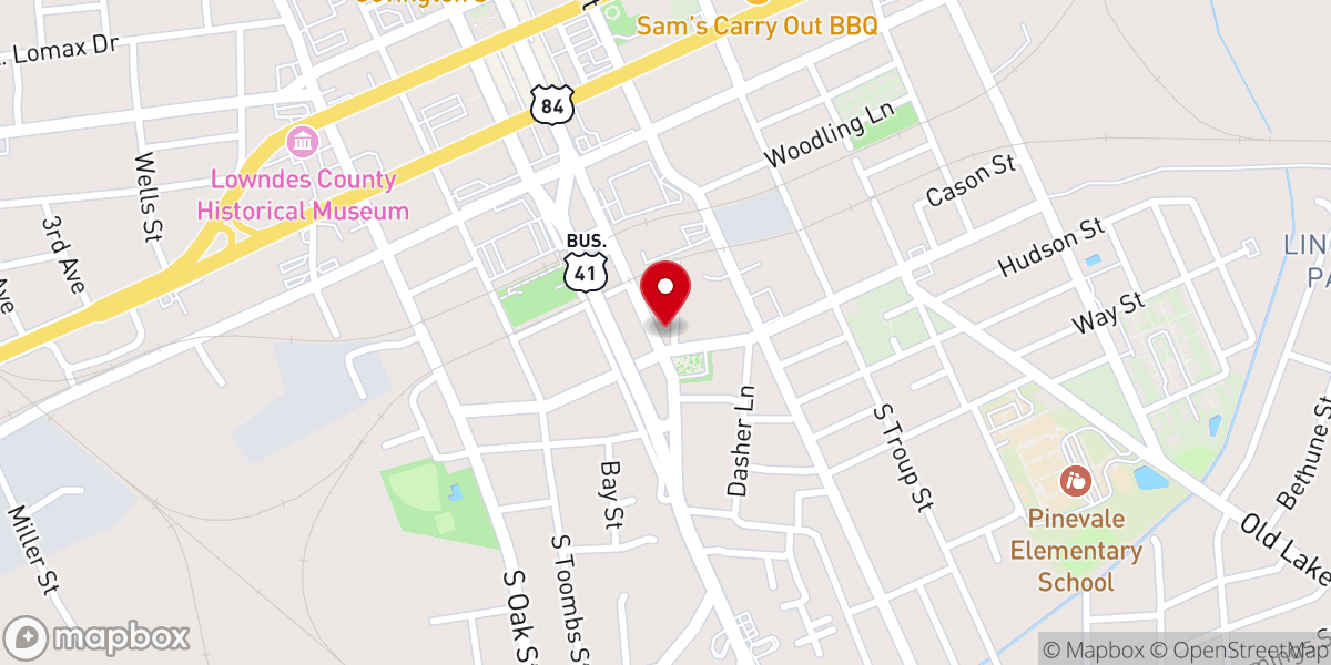 Map showing location of Saint Pauls AME Church