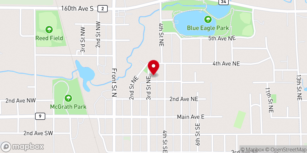 Map showing location of Our Saviors Lutheran Church