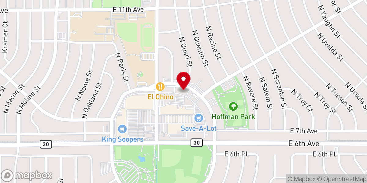 Map showing location of Korean First Baptist Church