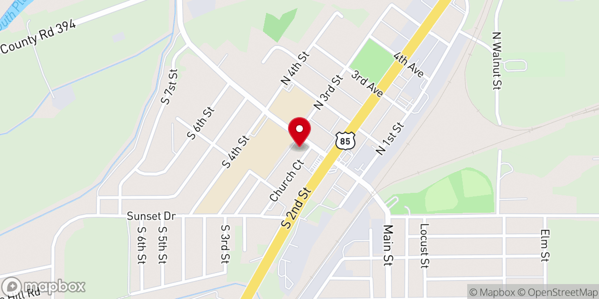 Map showing location of La Salle First Presbyterian