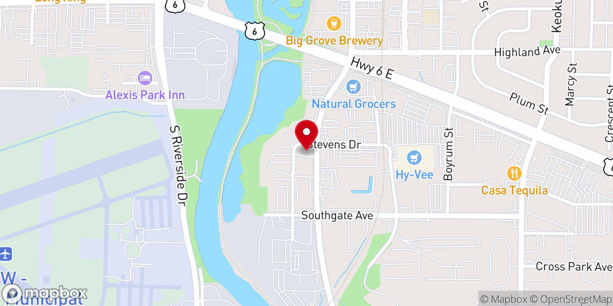 Map showing location of Mision Cristiana Elim Iowa