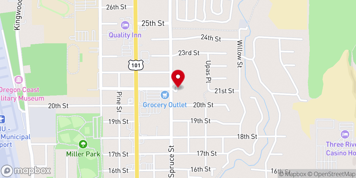 Map showing location of New Life Lutheran Church