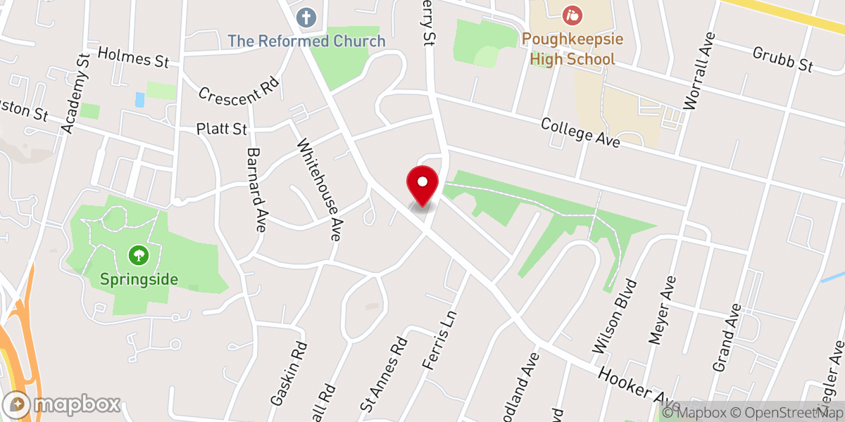 Map showing location of First Church of Christ Scientist