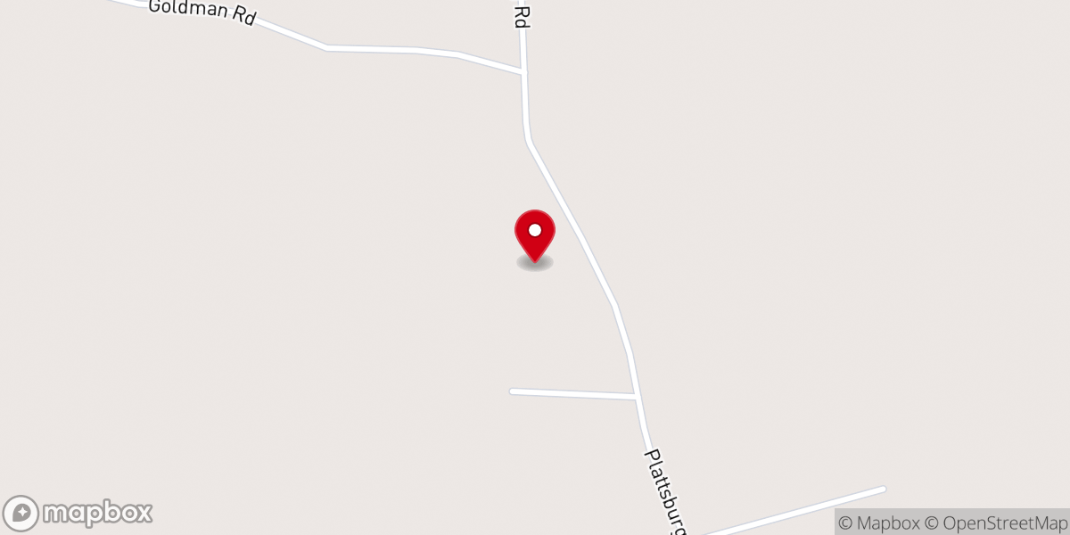 Map showing location of Plattsburg Church