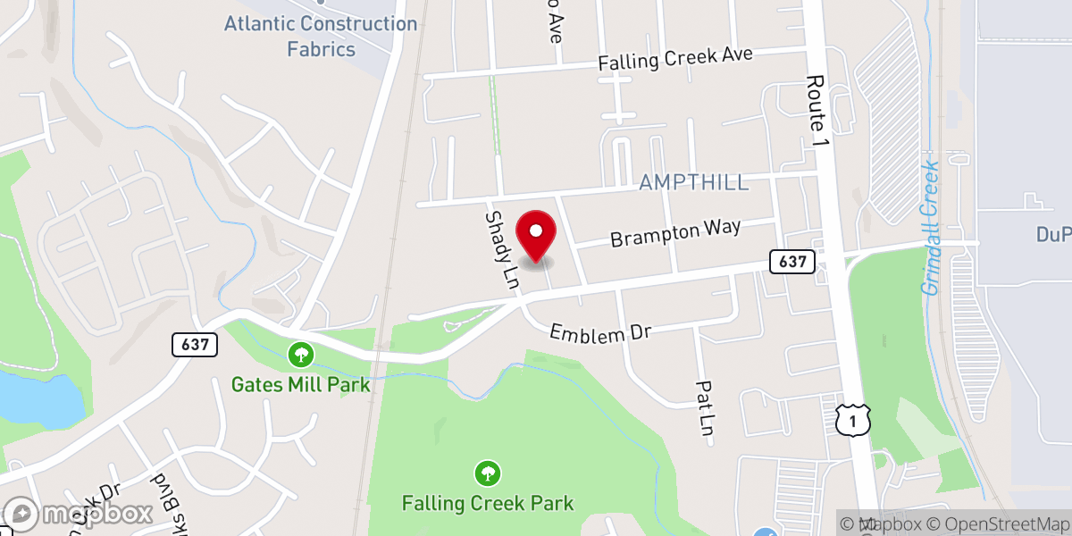 Map showing location of Berean Baptist Church