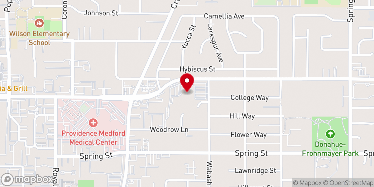Map showing location of New Life Church - Medford