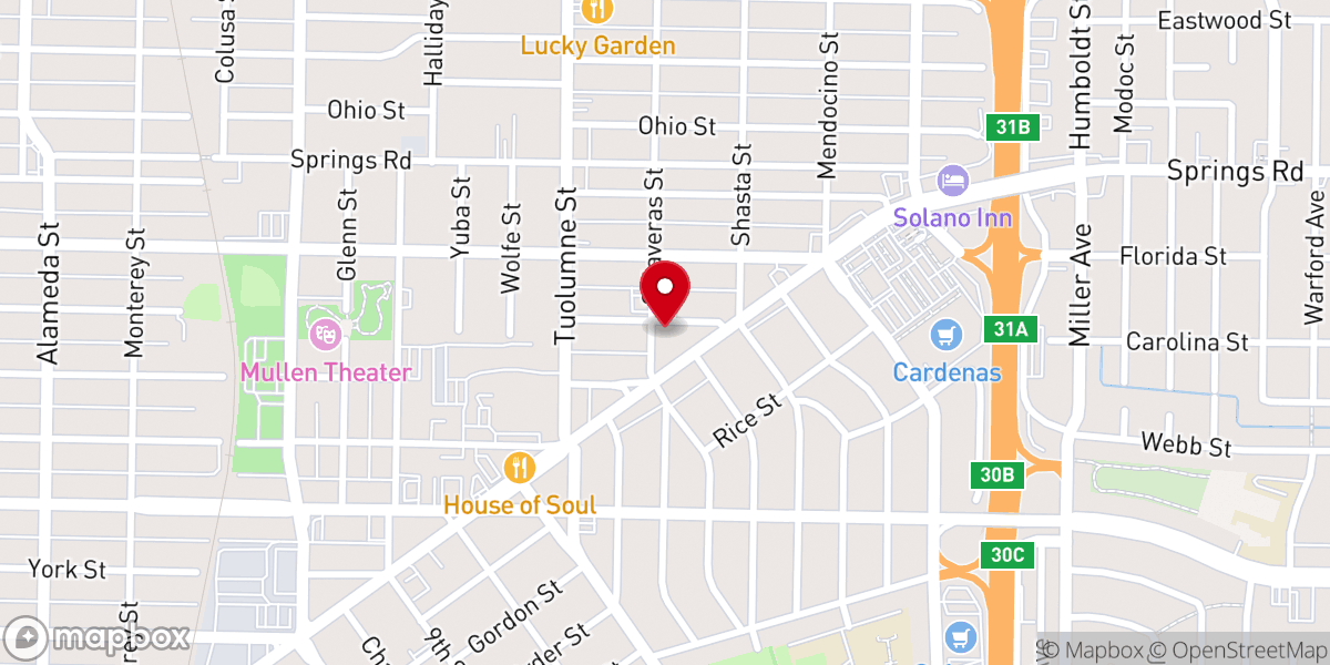 Map showing location of St Paul Ame Church