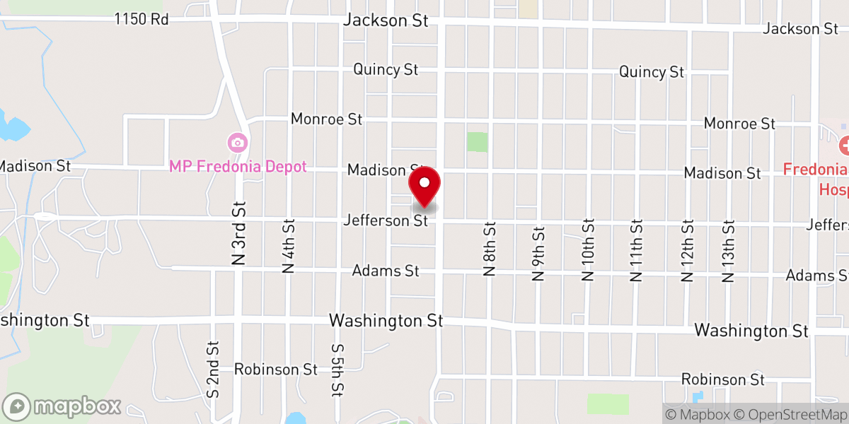 Map showing location of First Christian Church