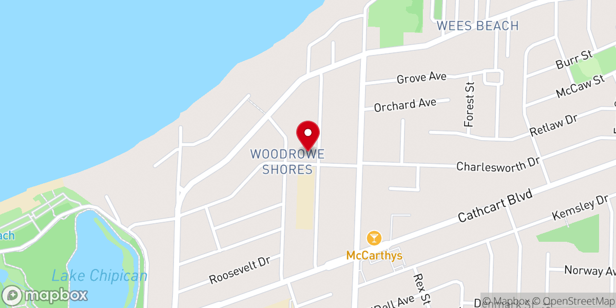Map showing location of Sacred Heart Roman Catholic Church