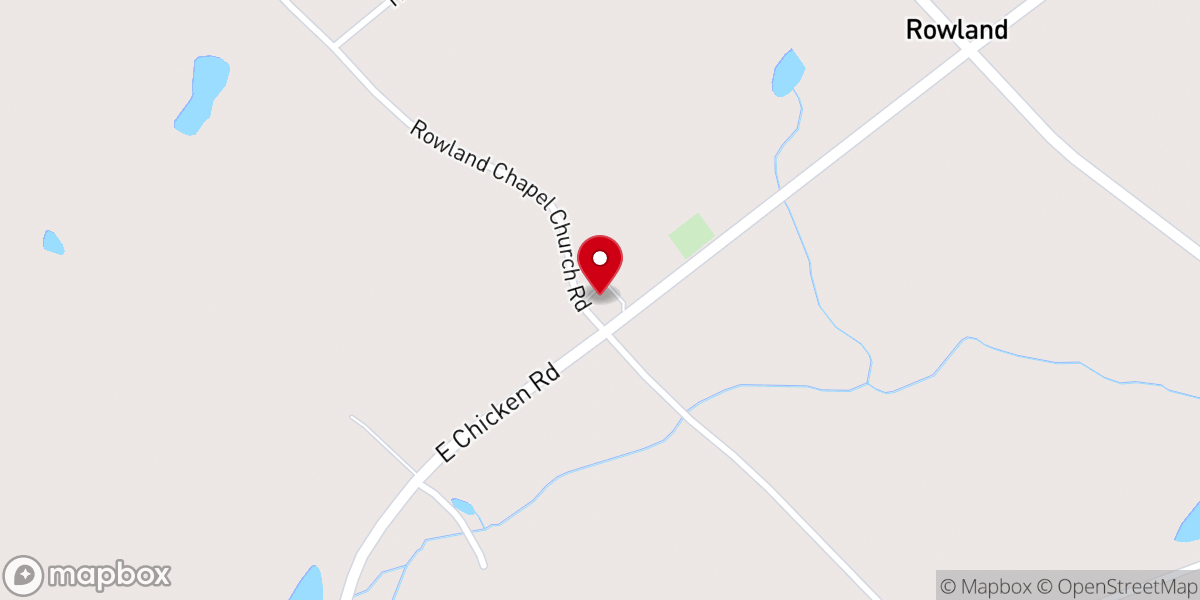Map showing location of Rowland Chapel Church of the Nazarene
