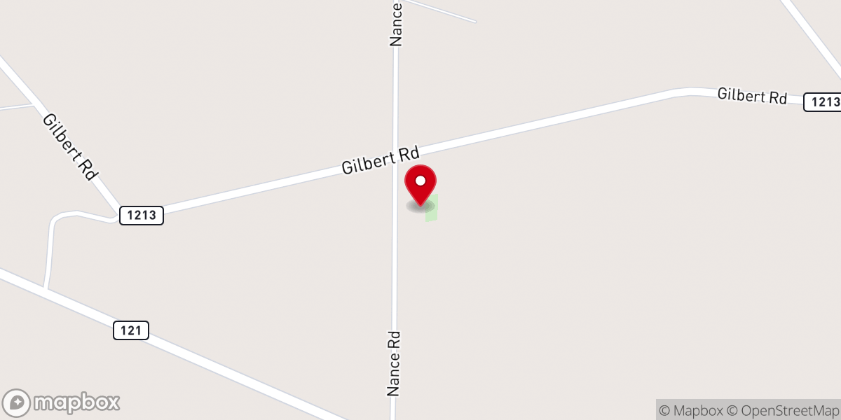 Map showing location of Hickory Amish Mennonite Church