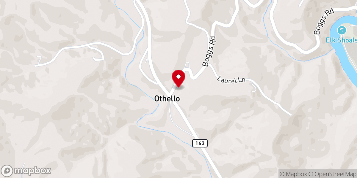 Map showing location of North Beaver Church