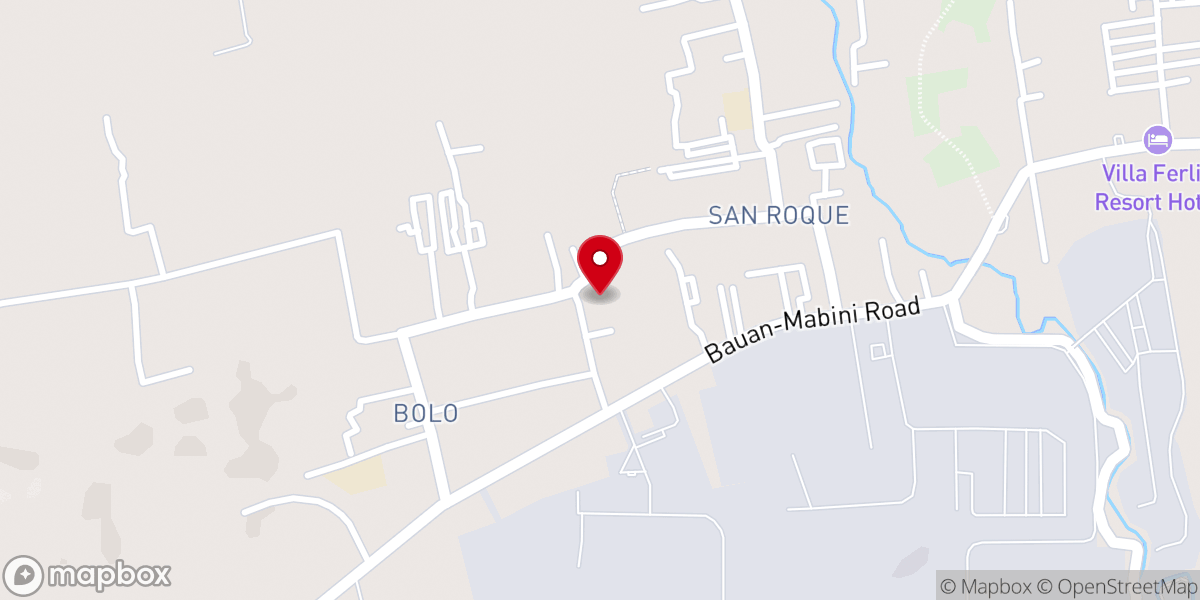Map showing location of Holy Family Parish Church - Bolo, Bauan, Batangas (Archdiocese of Lipa)