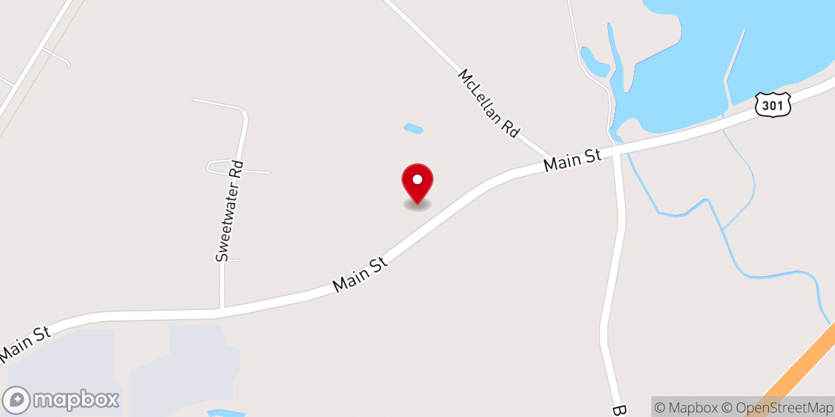 Map showing location of Blacks Chapel Methodist Church