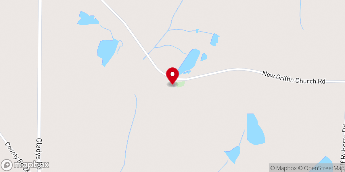 Map showing location of New Griffin Church
