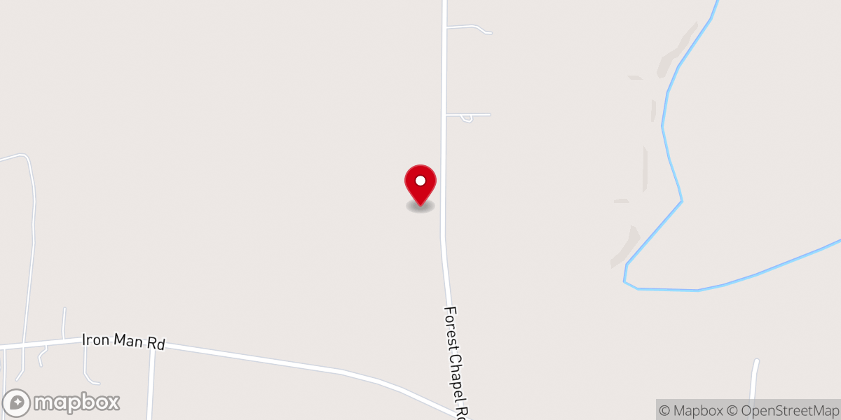 Map showing location of Forest Chapel