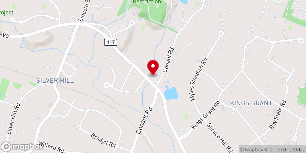 Map showing location of Weston United Methodist Church