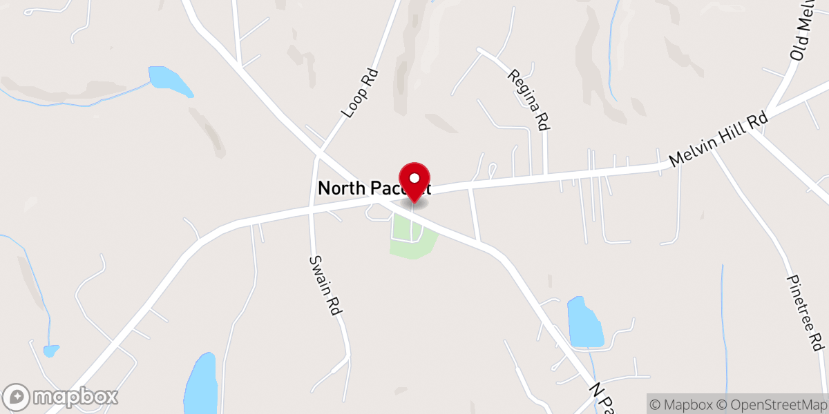 Map showing location of North Pacolet Church