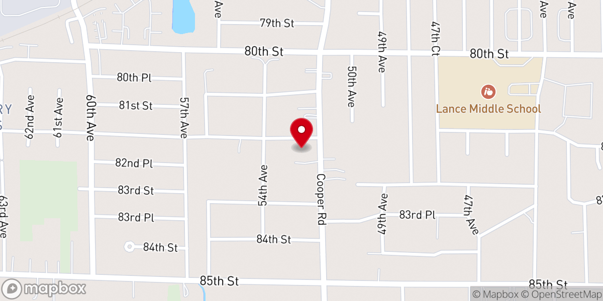 Map showing location of Daybreak Church Inc