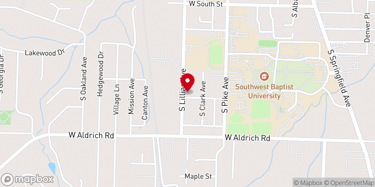 Map showing location of Southside missionary Baptist