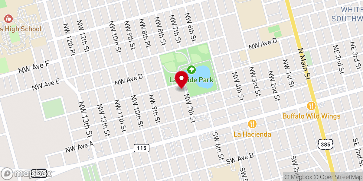 Map showing location of City of Refuge Church