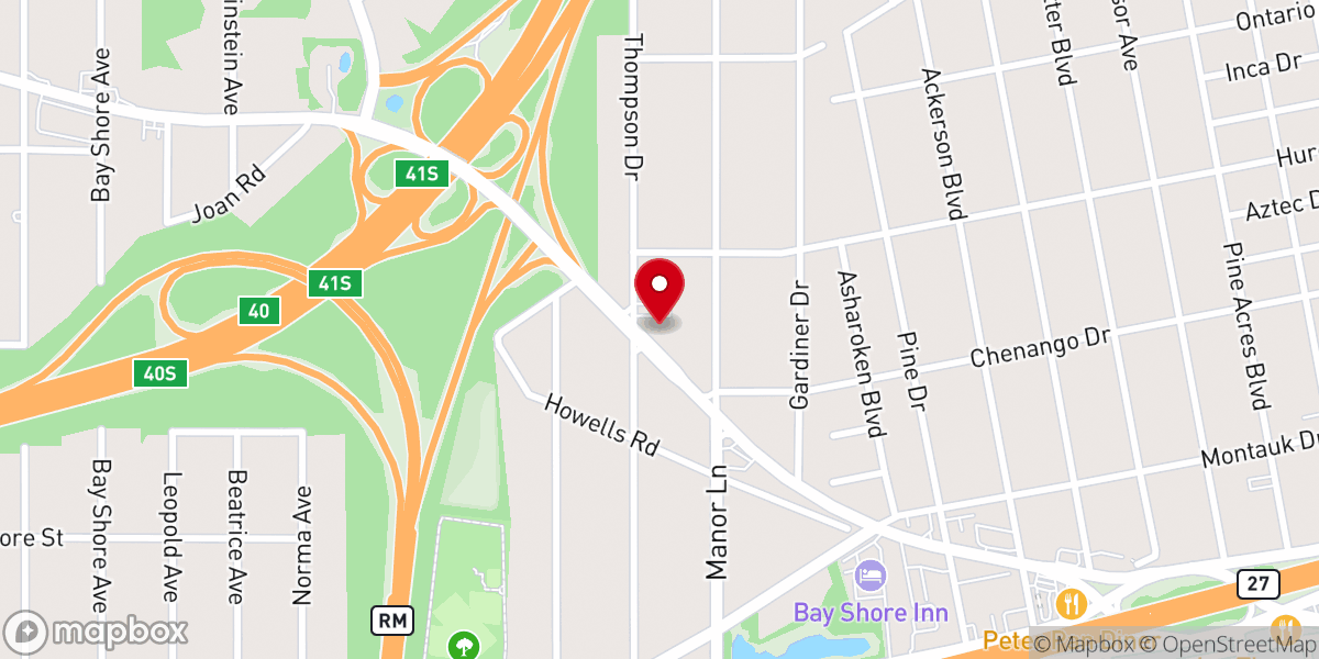 Map showing location of LifePoint Bay Shore