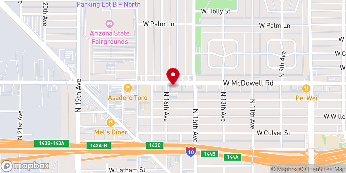 Map showing location of Greater Progressive Christian Church
