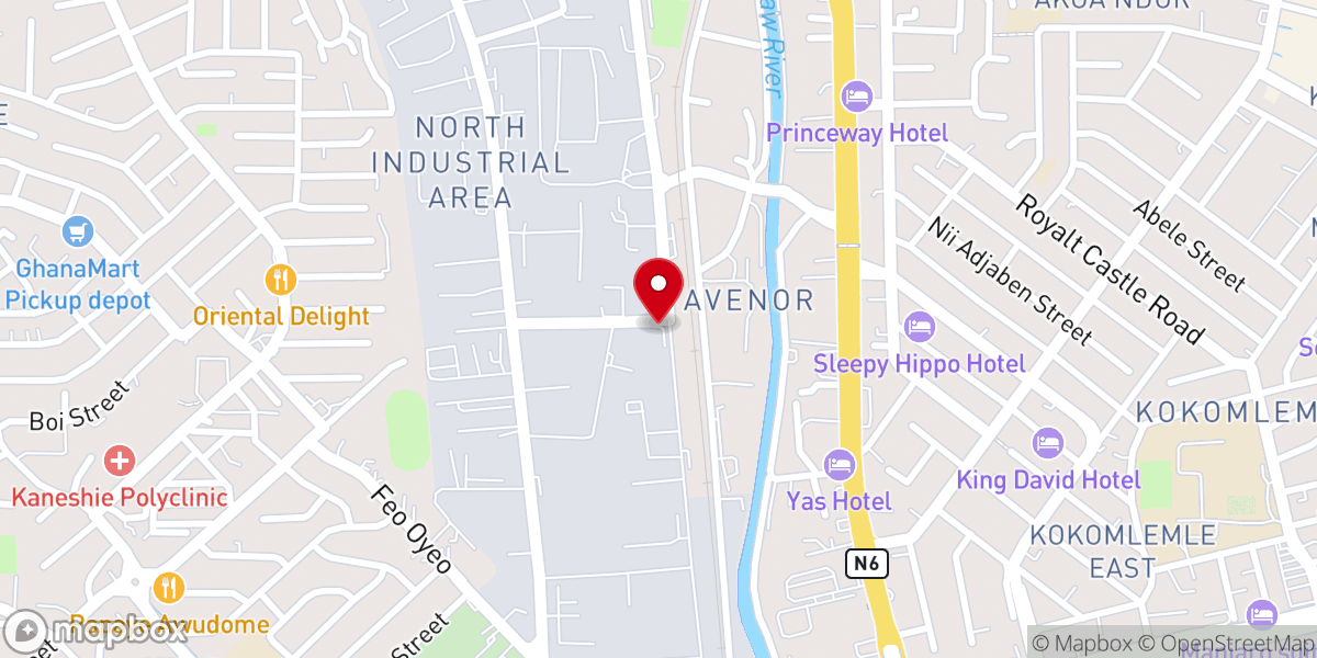 Map showing location of Christ Embassy