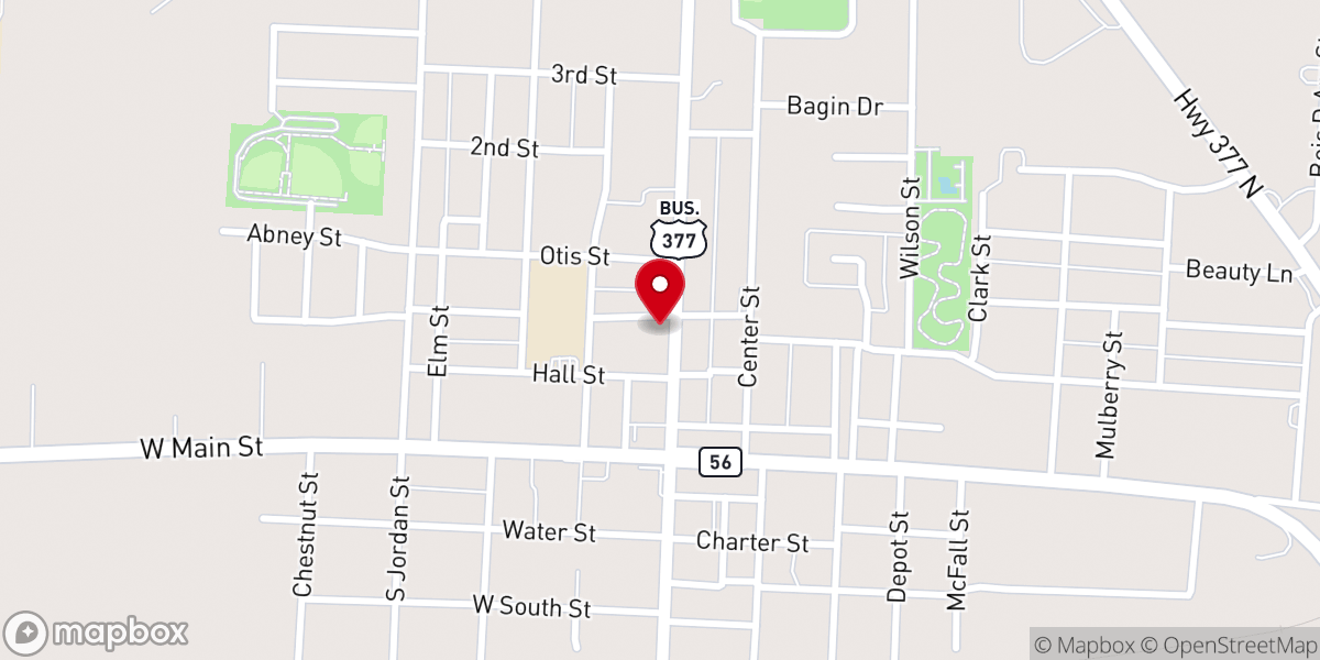 Map showing location of North Union Church of Christ