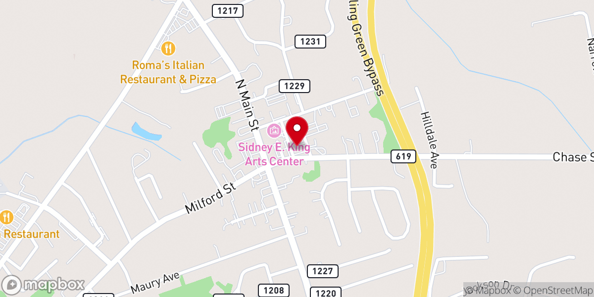 Map showing location of Bethel Baptist Church