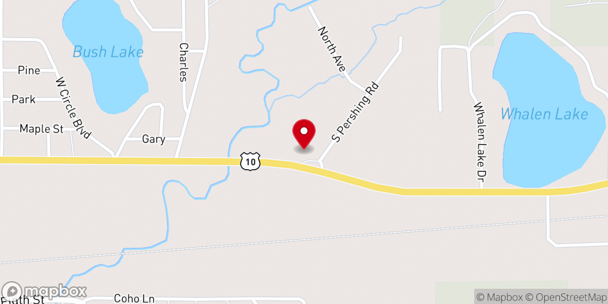 Map showing location of Baldwin Church of Christ