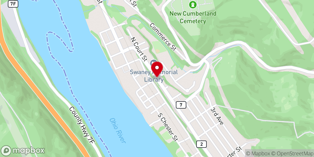 Map showing location of New Cumberland