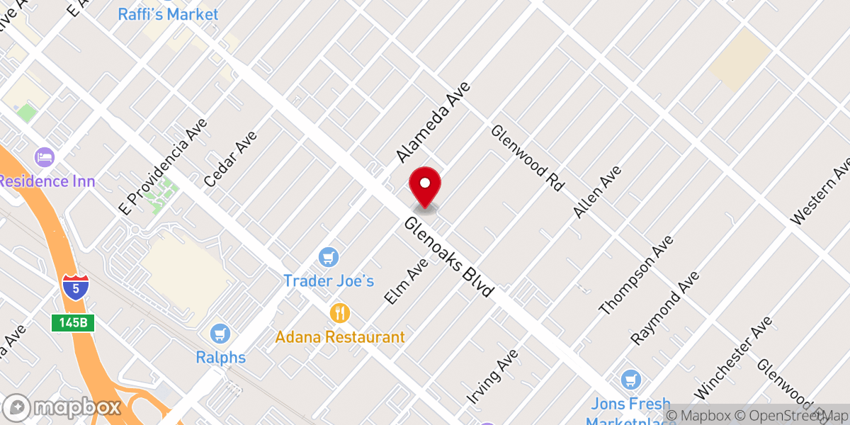 Map showing location of West Glendale Community Church