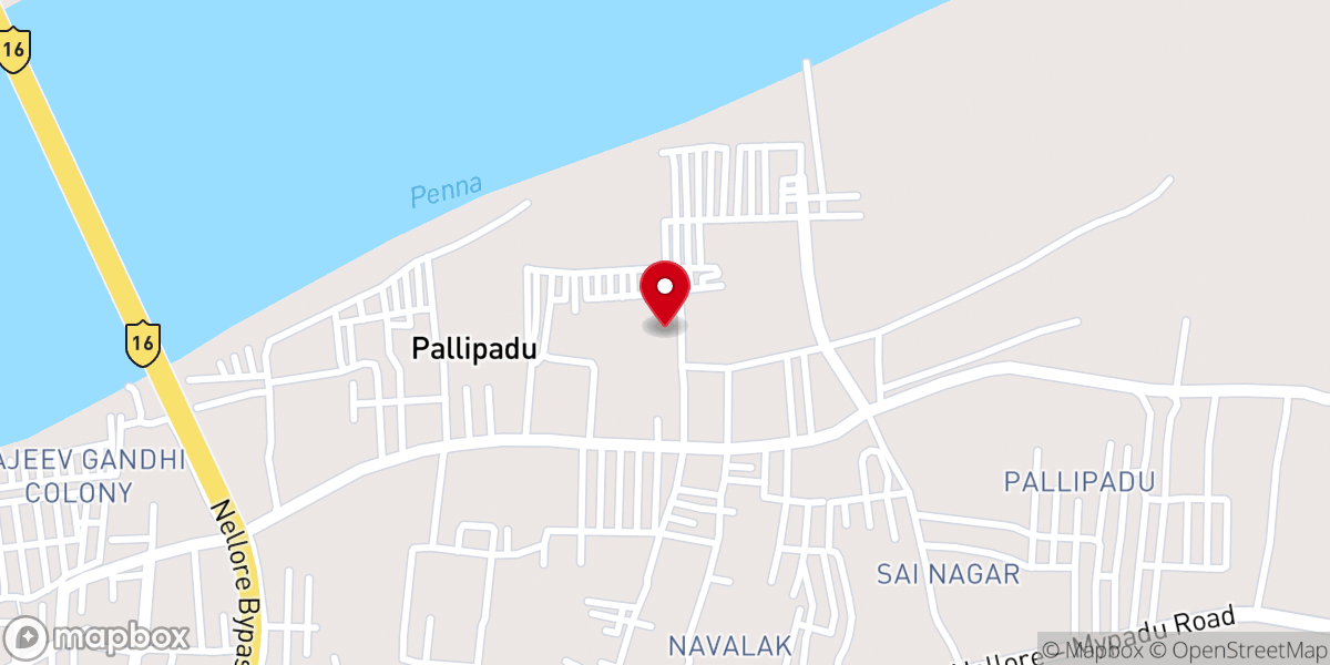 Map showing location of Pallipadu