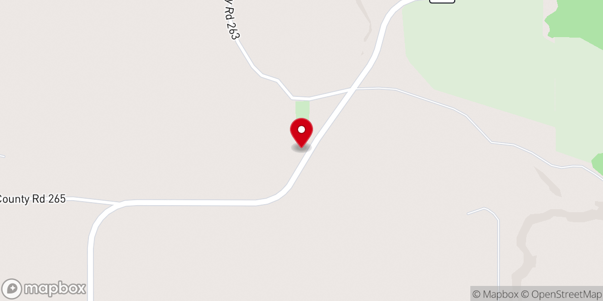 Map showing location of Mercer's Gap Baptist Church