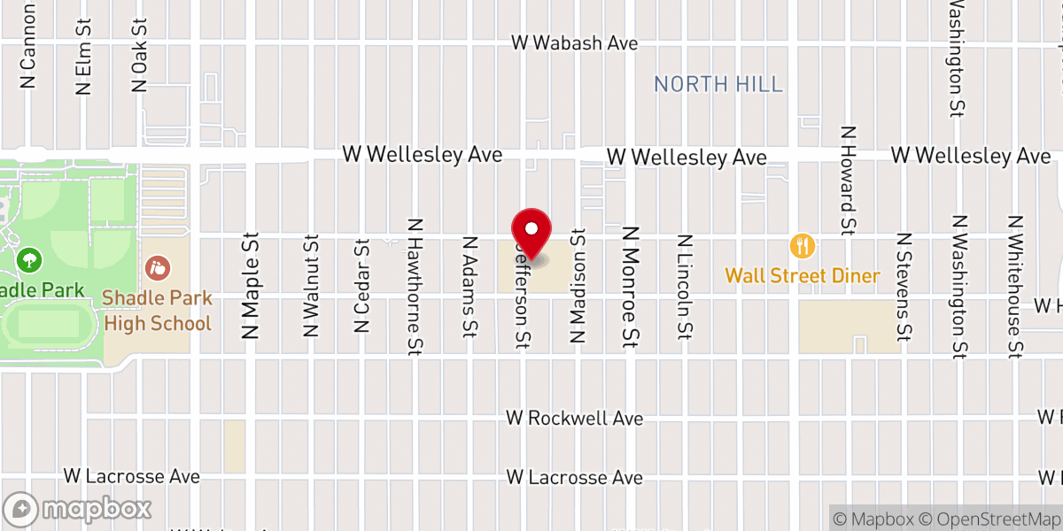 Map showing location of St. Francis of Assisi Catholic Church