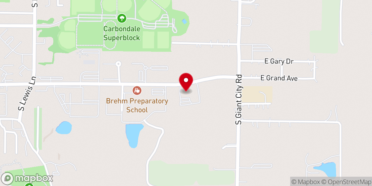 Map showing location of Grand Avenue Christian Church