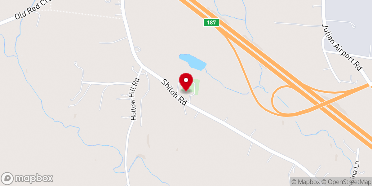 Map showing location of Shiloh Methodist Church