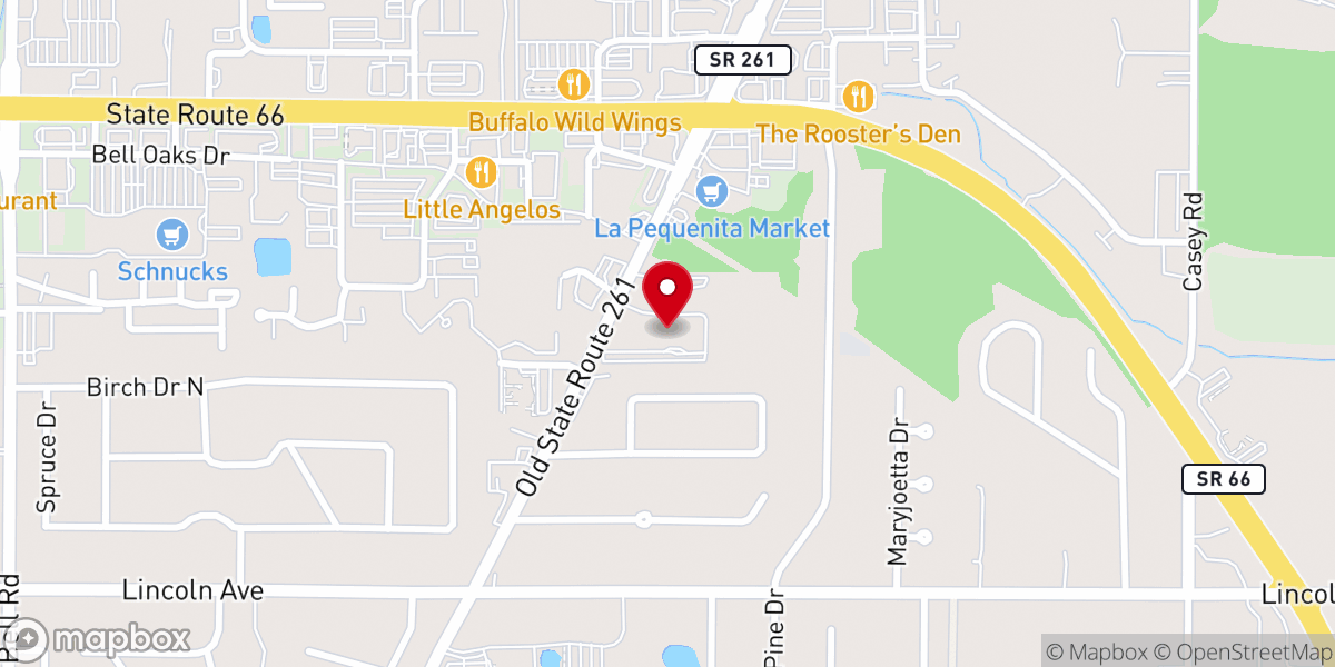 Map showing location of Newburgh United Methodist Church