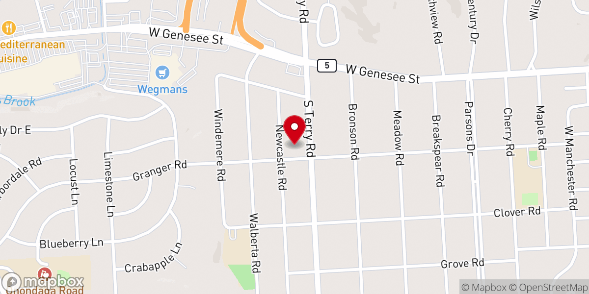 Map showing location of Robinson Memorial Presbyterian Church