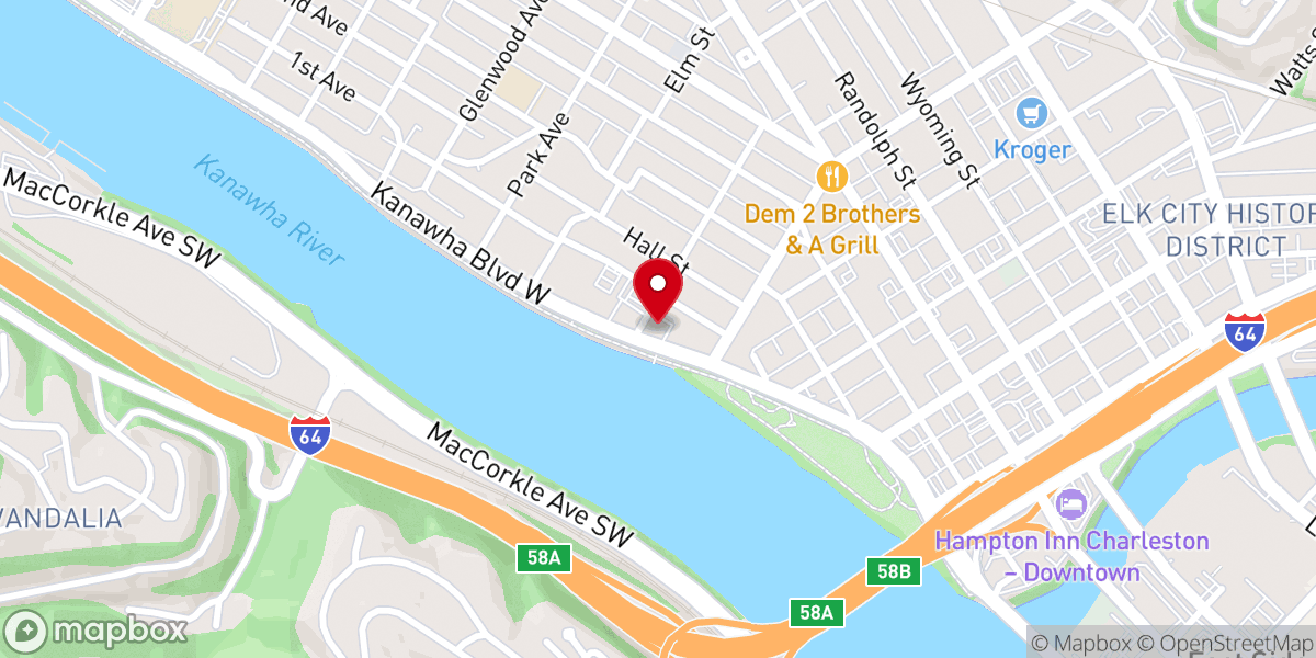 Map showing location of Charleston Seventh Day Adventist Church