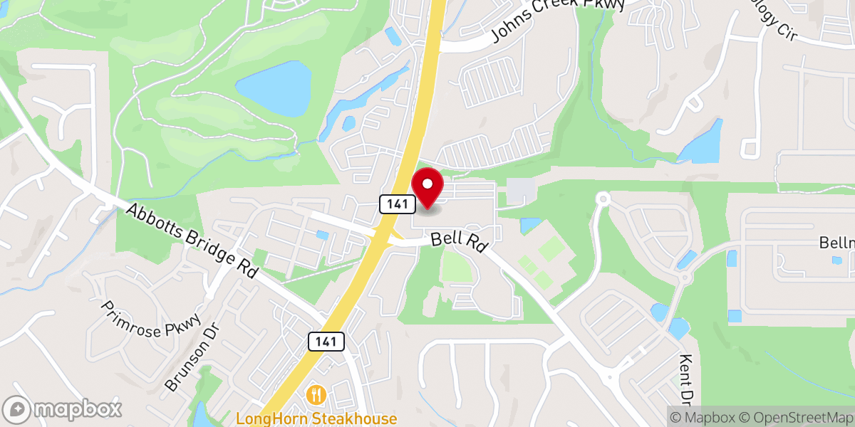 Map showing location of Johns Creek Korean United Methodist Church