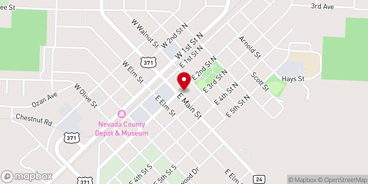 Map showing location of First Baptist Church-Prescott