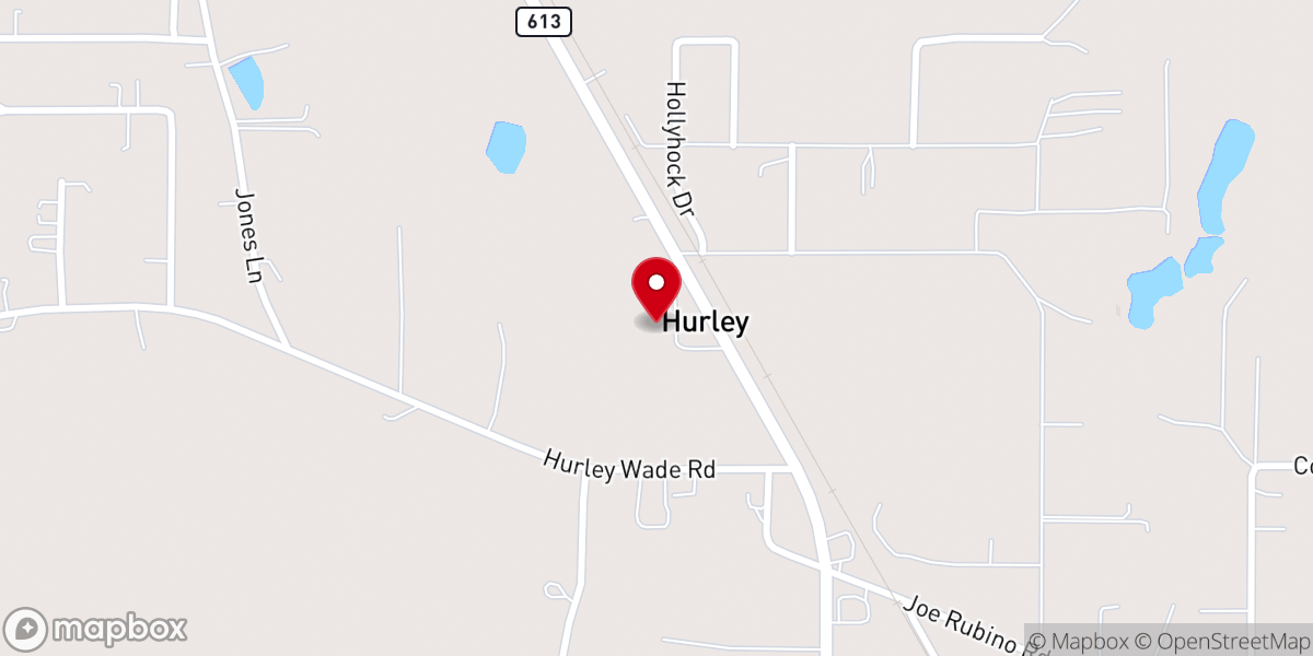 Map showing location of Hurley Methodist Church